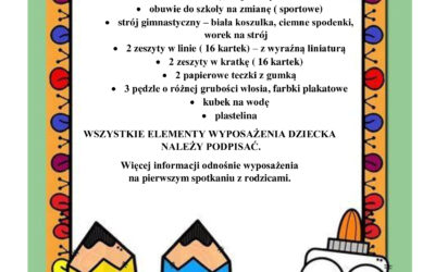 Wyprawka dla klas pierwszych