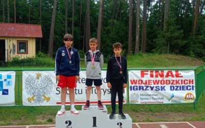 BRĄZOWY MEDAL MICHAŁA ZIELIŃSKIEGO NA FINAŁACH WOJEWÓDZKICH IGRZYSK DZIECI W TRÓJBOJU LEKKOATLETYCZNYM